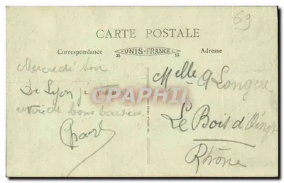Lyon — Jardin des Plantes, Monument Burdeau i Quartier du Bon Pasteur — wydawca B. F. ZA — Rewers