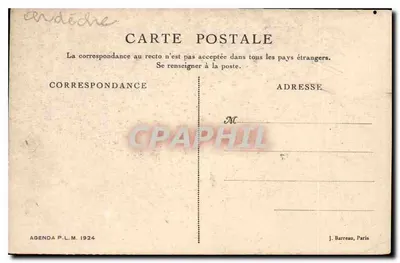 Vivaraïs — Desfile de Ruoms — Agenda P.L.M. 1924 — Verso