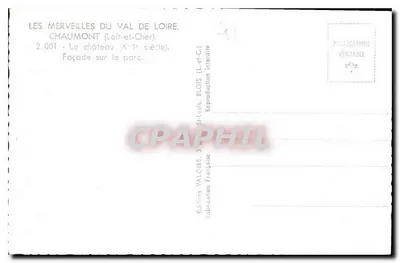 Chaumont — Castillo del siglo XVII — Ediciones Valoire — Reverso