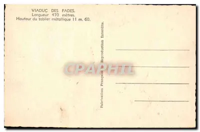 Widok na most Fades — Chéroyac — Wydawca Chéroyac — Rewers