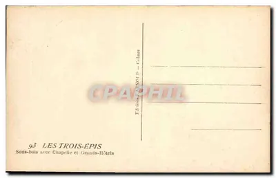 Les Trois-Épis — Las z kaplicą i wielkimi hotelami — Wydawnictwo Arnolp - Calmar — Rewers