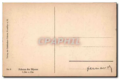 Athena z Myrona — V wiek p.n.e. — Verlag der Säldtlichen Galerie Frankfurt a.M., Nr. 8 — Rewers