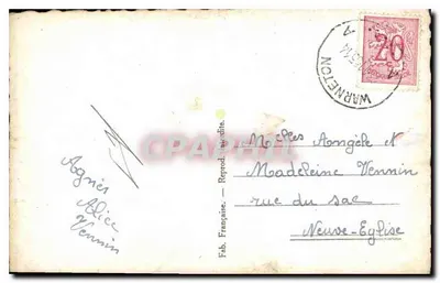 Jovem mulher sorridente — com buquê de flores — Se Catherine Co. n° 6013/3 — Verso