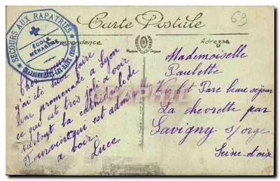 Lyon — Notre-Dame de Fourvière — A Abside — LL. — n° 189 — Verso