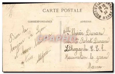 Lyon — Bazylika Fourvière. Widok boczny — M.F. — Rewers
