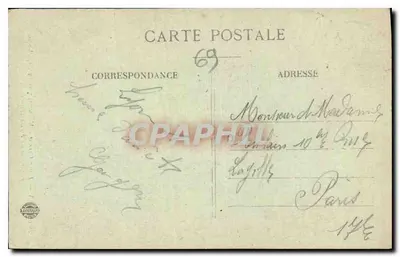 Lyon — Plac Carnota i Coteau de Fourvière — E.R. n°265 — Rewers