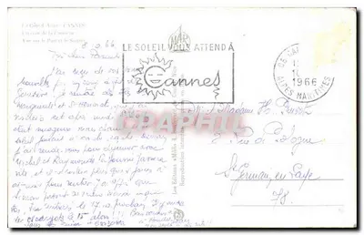 Cannes — Uitzicht op het Haven en het Suquet — Le Éditions MAB — Achterkant