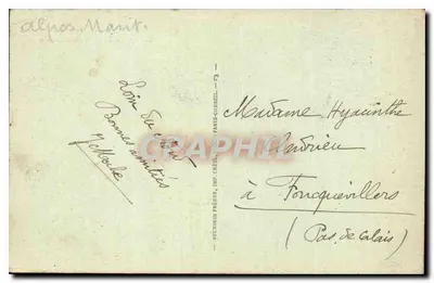 Menton — Vista geral tirada do Cap Martin — Neurouin Frères, Paris-Créteil, n°1053 — Verso