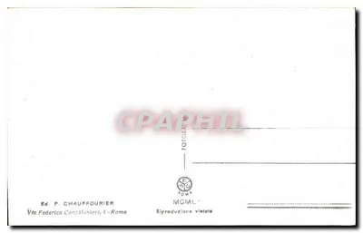 Ruiny Rzymu — Widok na Koloseum — Wyd. P. Chauffourier, nr 0 — Rewers