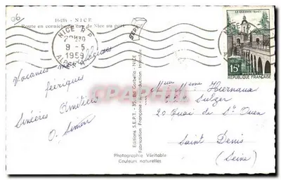 Weg langs de klif van de Kaap van Nizza naar de haven — Edities S.E.P.T. - 35, Bd Gorbella - Nizza — Achterkant