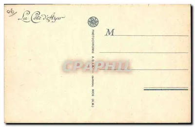 Éze-sur-Mer — Rocher i most Średniej Corniche — Kraj nad Morzem Śródziemnym — Rewers