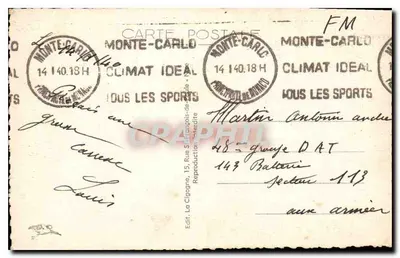 Monaco-Ville na swoim Wzgórzu — Księstwo Monako — wydawca CLIMAT IDEAL — Rewers