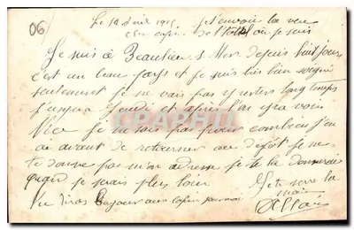 Beaulieu — Ogólny widok i Hotel Bristol — Ilustrowana karta — Rewers