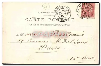 Compiegne — Kąt Parku — F. D., nr 27 — Rewers
