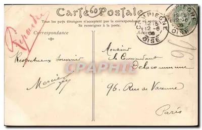 Zamek Pierrefonds — Widok z jeziora — Wydawca: Grand Restaurant — Rewers