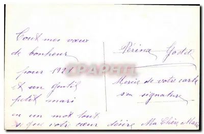 Jovem mulher em pele — Boa Ano 1921 — Furia 897/s — Verso