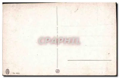 Cabana alpina — flores selvagens — Fabricação Suisse No 653 — Verso