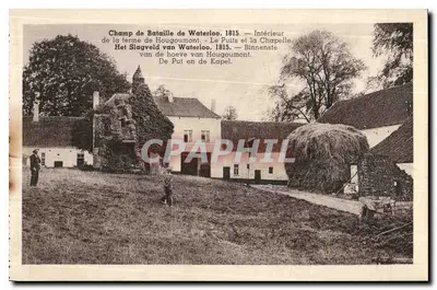Campo de Batalha de Waterloo, 1815 — Interior da Fazenda de Hougomont — O Poço e a Capela
