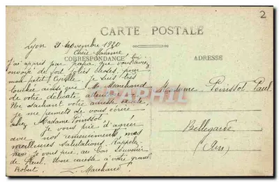 LYON — Fontein Bartholdi — Carrière, uitgave van Déposé — Achterkant