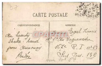 Około ANNONAY — La Roche de Péréandre — Wydawca Papy Herbe, Annnonay — Rewers
