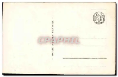 Góry Trientu — czarno-biała wersja z mostem — Spółka Gravéchâtel Neuchâtel — Rewers