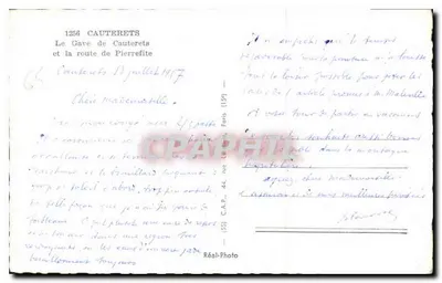 Gave de Cauterets i droga do Pierrefitte — Cauterets (159) — Réal-Photo — Rewers