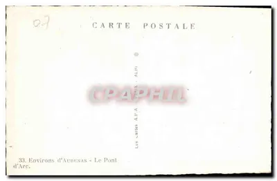 Most Arc — Okolice Aubenas — Karty A.P.A. - Albi — Rewers