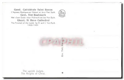 Los Jueces integros — Los caballeros del Cristo — Editor Nels, Bruselas — Reverso