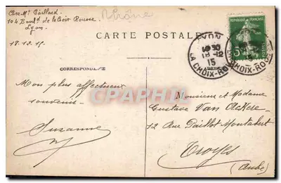 LYON — N.-D. de Fourvière i połączenie Rhône i Saône — E.R. — 15r — Rewers