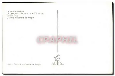 Cruzificação — obra do Mestre Tcheco chamado de Vyšší Brod (antes de 1400) — Galeria Nacional de Praga — Verso