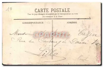 Charleville - Katedra — widok katedry z dwiema gotyckimi wieżami — wydawca nieznany — Rewers