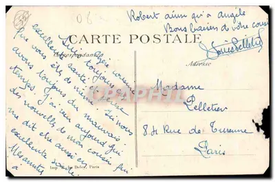 L'ARGONNE — Ruínas de Avocourt — Imp. Deley, Paris — Verso