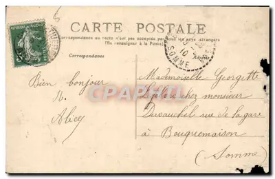 Château-Thierry - De Terras van het Oude Kasteel — Collectie R.F. n°99 — Achterkant