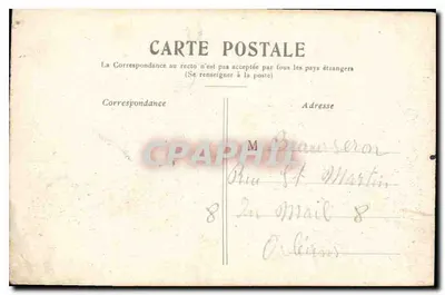 PARIS — Arc de Triomphe des Tuileries — wydawca nieznany, numer serii nie widoczny — Rewers