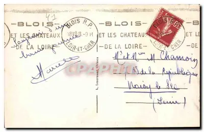 Zamek w Bleis (L.-et-C.) — Façada François-Ier — L. Lenormand, Orléans — Rewers
