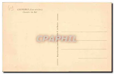 Cheverny — Camera del Re — Editore F. de Bertier — Verso