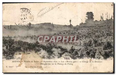 Sedan — Batalha de Sedan, 1º de Setembro de 1870 — Os «Bravos homens» — Carregada da Divisão Margueritte no Plateau de Floing — E. Génin