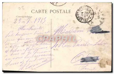 Clermont-en-Argonne — As Ruínas — A. Gauthier, édit. Saint-Dizier — Verso