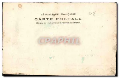 Bilhete postal antigo Bazeilles Castelo de Montvillers ambulância de 1870 — Verso