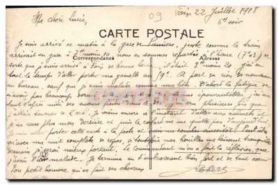 Bilhete postal antigo Les Pyrénées Ariegeoises Environs de Ax les Thermes Torrent de Gnoles — Verso