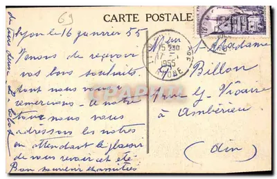 LYON — Vue sur la Saône prise de la Tour de Fourvière — Éditeur : Ancase, n°1 — Verso