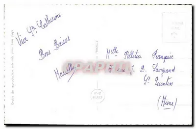 Menina com rosa — St. Catherine — P-C Paris n°7068 — Verso