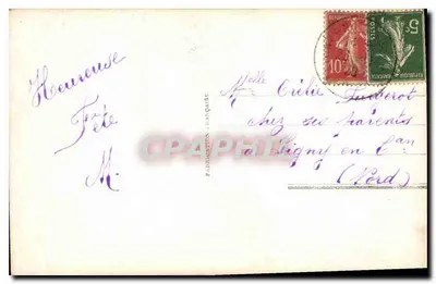 Casal em traje de festa — estúdio — editor Fabrigaton, n° 2211 — Verso