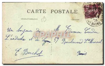 A Ardèche pitoresca — Estrada de Vallon ao ponte d'Arc — editor não visível — Verso