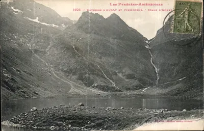 As Pirineus-Ariégeoisas — Arredores de Auzat e Vicdessos — Lago de Izourt — Editor Lacombe Frères, Toulouse