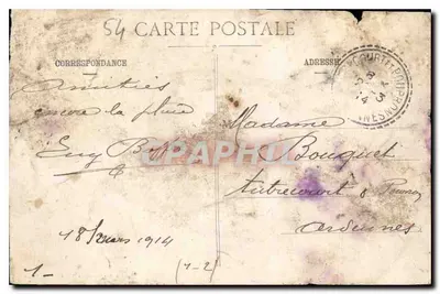 NANCY - Point-Central — view of the street with tramway n°49 — Maison des Magasins-Réunis, publisher Nancy — Back