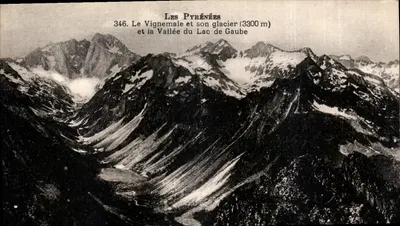 I Pirenei — Il Vignemale e il suo ghiacciaio (3300 m) e la Valle del Lago di Gaube — serie 346