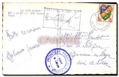 Côte d'Azur — Rochers du Trayas — Festiwal Menton, 1961 — Rewers