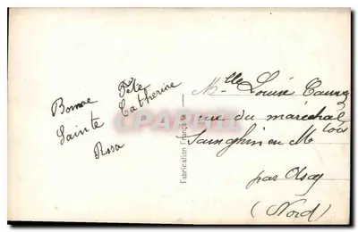 Giovane donna con rose — serie 592 — Lééc — Verso