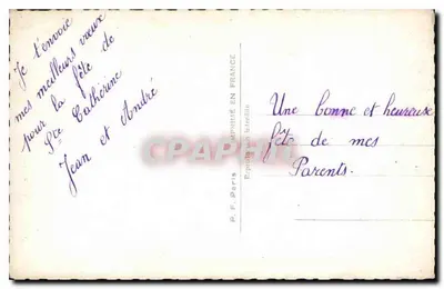 Uśmiechnięta młoda kobieta — róża i tulipan — P.F. 757 — Rewers